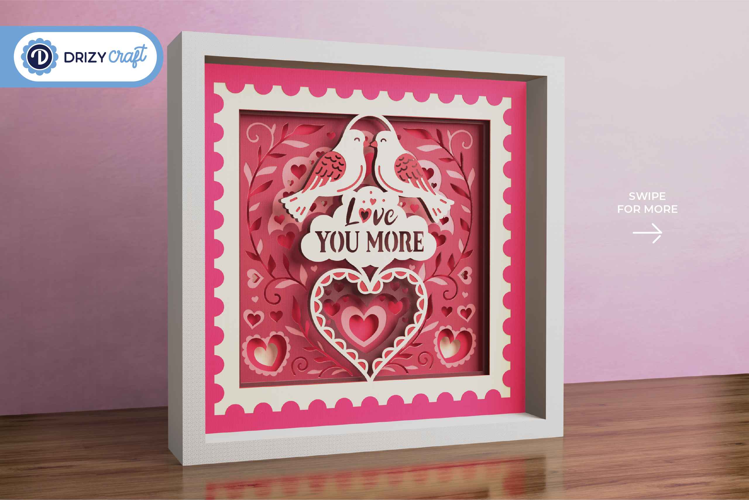 Love Shadow Box - Valentine's 3D SVG | Drizy Craft